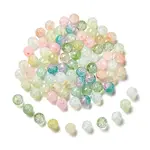 140Pcs 7 Styles Baking Painted Crackle Glass Bead Strands