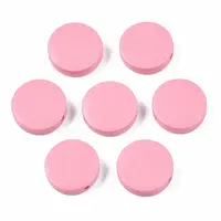 Painted Natural Poplar Wood Beads