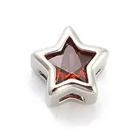 Brass with Cubic Zirconia Beads