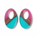 Transparent Resin & Walnut Wood Pendants