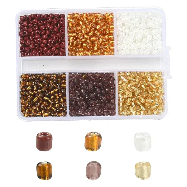 42G 6 Color 8/0 Transparent Glass Seed Beads