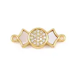 Natural White Shell Candy Link Connector Charms