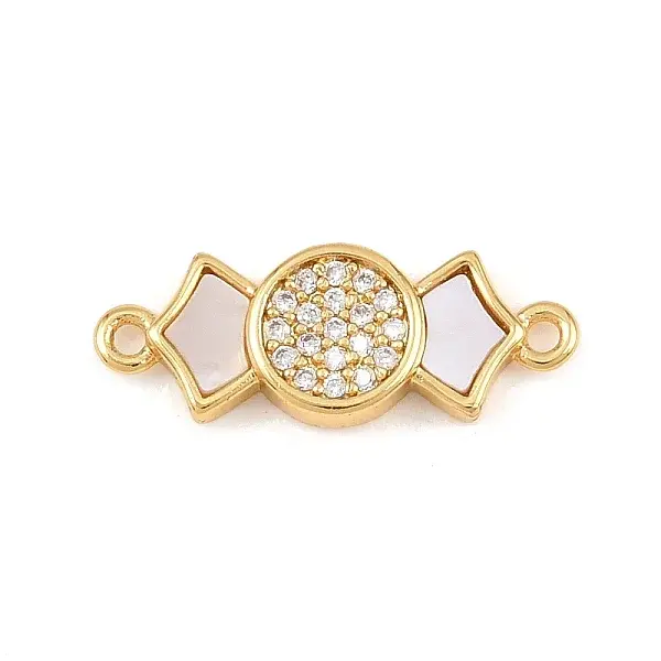 Natural White Shell Candy Link Connector Charms