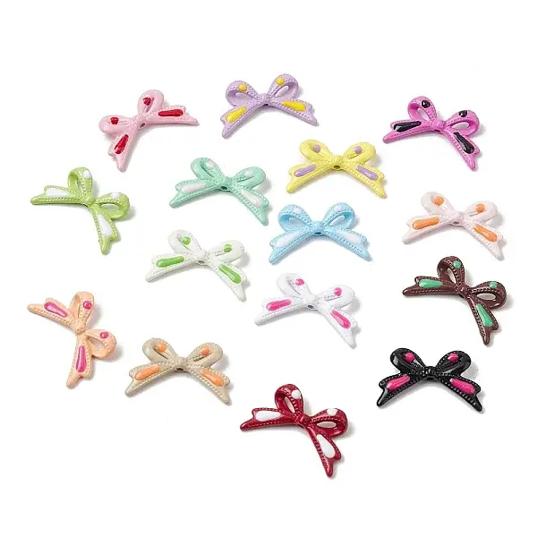 Spray Painted Alloy Enamel Beads