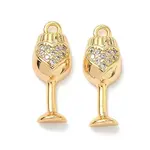 Brass Micro Pave Cubic Zirconia Pendants
