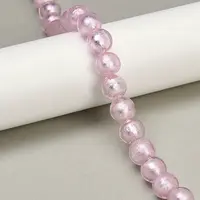 Handmade Silver Foil Glass Beads Strands