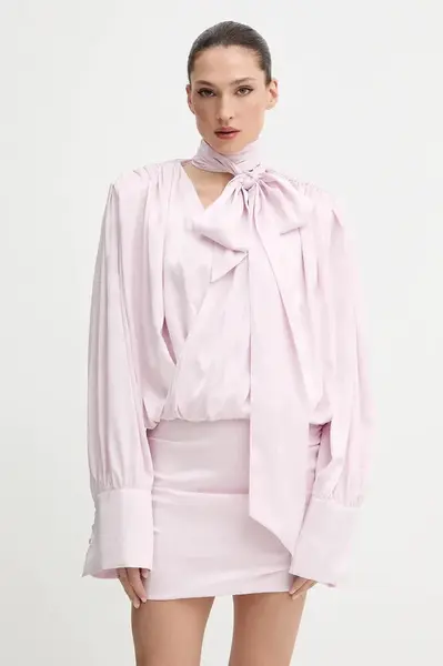 Šaty Rotate fialová barva, mini, přiléhavé, 1160641809