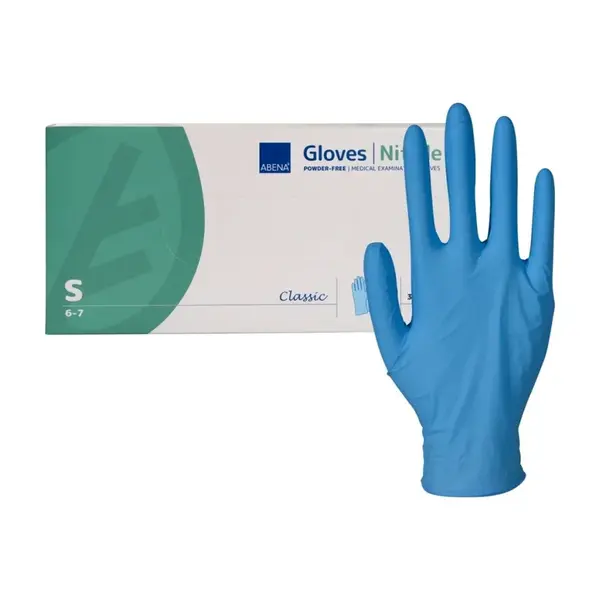 Abena Rukavice vyšetřovaci NITRIL classic vel.S nepudrované 30 ks modré