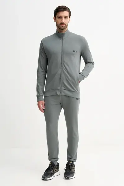 Bavlněná tepláková souprava Fila modrá barva, FPW1196