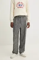 Kalhoty s příměsí vlny HUGO černá barva, jednoduché, 50528245