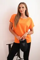 Kesi Mušelínový komplet halenka + kalhoty světle růžová