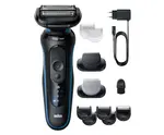 Planžetový holiaci strojček Braun Series 5 52-B1650s - čierno-modrý + darček zadarmo