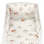 Baby Nellys Sada do postýlky 3D, mantinel a povlečení - Na obláčku, béžová, bílá,135x100