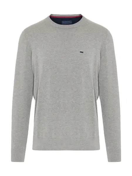 Funky Buddha Sveter  námornícka modrá / sivá melírovaná