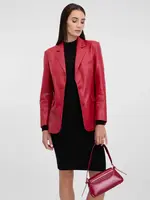 Červená dámská kožená bunda ORSAY