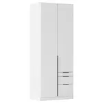 Rauch Möbel ŠATNÍ SKŘÍŇ S OTOČNÝMI DVEŘMI, bílá, tmavě šedá, 91/229/54 cm