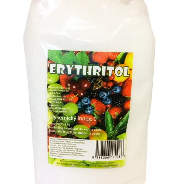 NAJTELO Eryhtritol ovocný cukr 1 kg