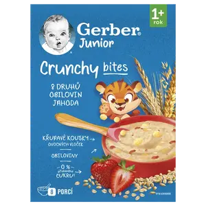 GERBER Junior nemléčná kaše jahodová s křupavými kousky 200 g