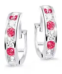 Cutie Jewellery Slušivé detské náušnice z bieleho zlata C3345-80-X-2 červená