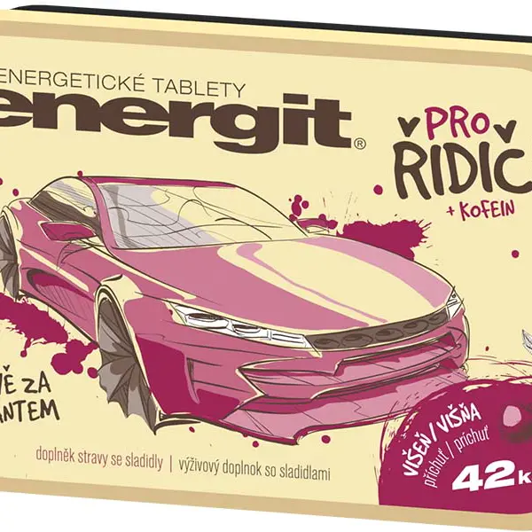 ENERGIT Pre vodičov s príchuťou višňa 42 tablet