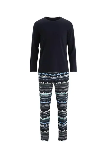 Dagi Dlhé pyžamo  modrá / námornícka modrá