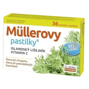 MÜLLEROVE PASTILKY s islandským lišejníkem bez cukru 36 pastilek