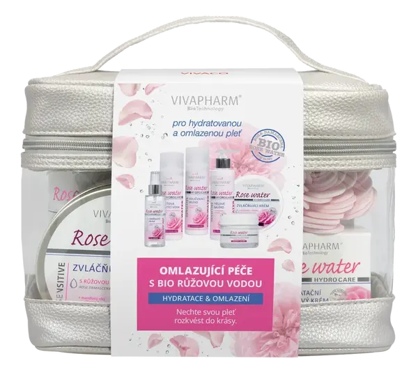 VIVACO Dárkové balení kosmetiky s růžovou vodou