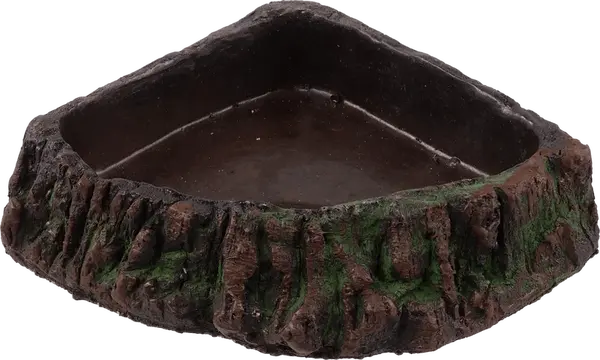 Miska Repti Planet terarijní rohová tmavá 15×15×4cm