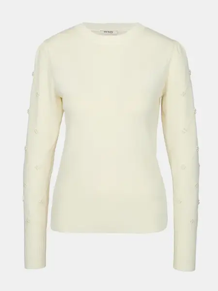Krémový dámský svetr s aplikací ORSAY