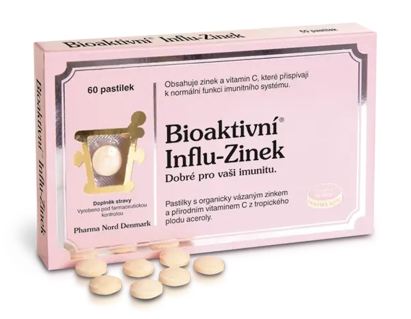 BIOAKTIVNÍ Influ-Zinek 60 pastilek