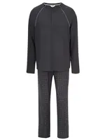 Dagi Dlhé pyžamo  antracitová / svetlosivá