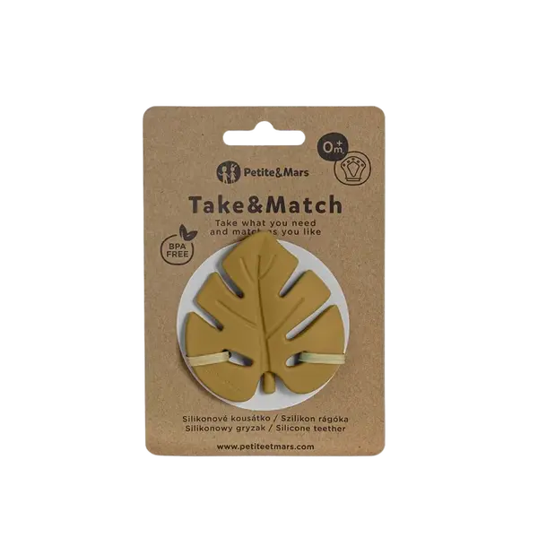 PETITE&MARS Kousátko silikonové Intense Ochre 0m+