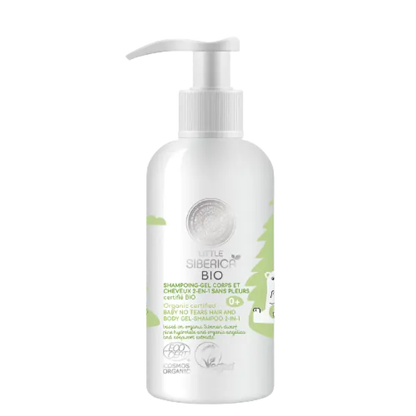 LITTLE SIBERICA Dětský gel-šampon na vlasy a tělo 2v1 bez slz 250 ml