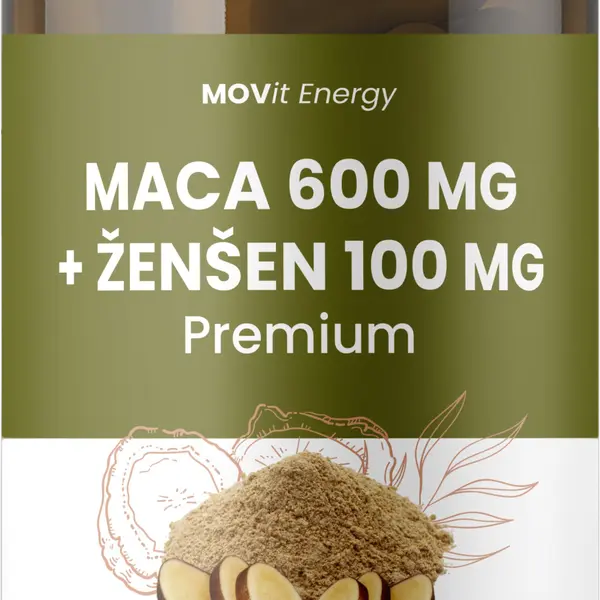 MOVIT ENERGY Maca 600 mg + Ženšen 100 mg, 90 kapslí