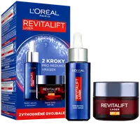 L'ORÉAL PARIS Revitalift Laser noční sérum s 0.2% čistého retinolu, 30 ml + Revitalift Laser X3 denní krém SPF 25, 50 ml