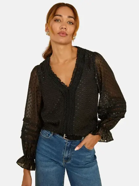 love & roses Blúzka  čierna