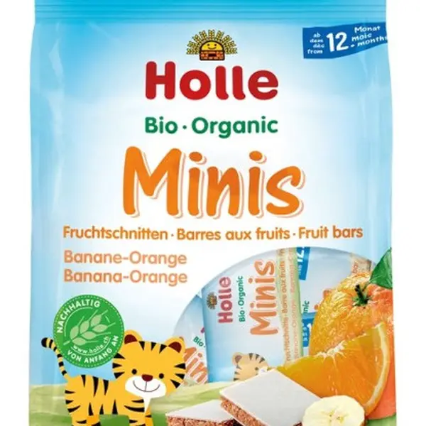 HOLLE Organické minis banánové s pomerančem 100 g