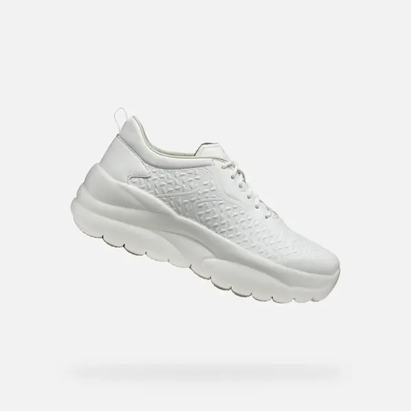 White women's sneakers Geox Xtors - Women's