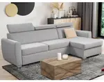 Rohová sedací souprava Mistic, světle šedá látka