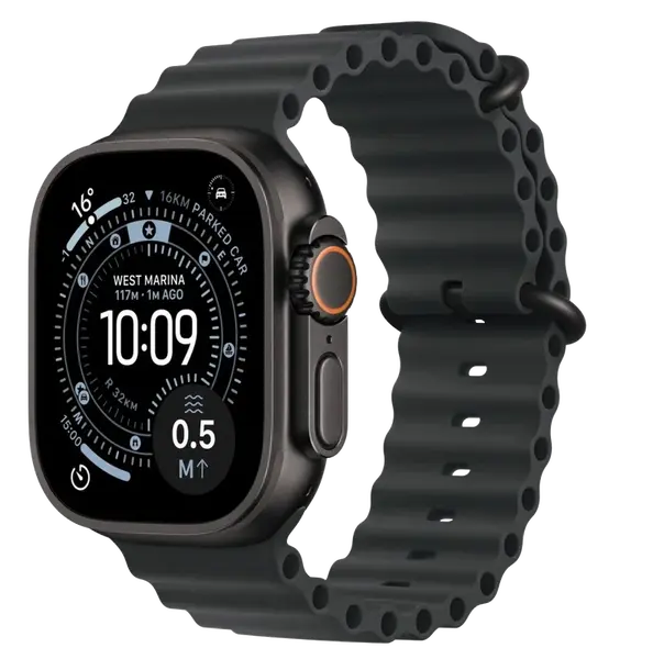 APPLE Watch Ultra 3 GPS + Cellular 49mm čierny titán - čierny oceánsky remienok