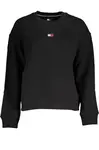 TOMMY HILFIGER MEN&#39;S BLACK ZIPLESS SWEATSHIRT