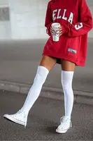 Dámské nadkolenky Milena bílé