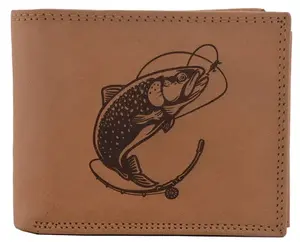 Mercucio peněženka natural vzor 49 pstruh s prutem