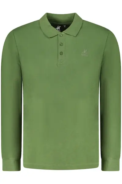 Zelené pánske polokošele s dlhým rukávom