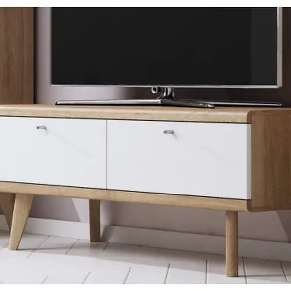 TV stolek Primo, dub riviera/bílý