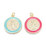 Brass Enamel Pendants