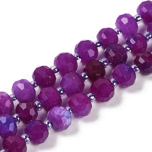 Natural Dyed White Jade Beads Strands