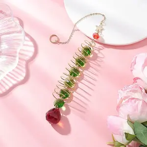 Glass Christmas Tree Hanging Suncatchers