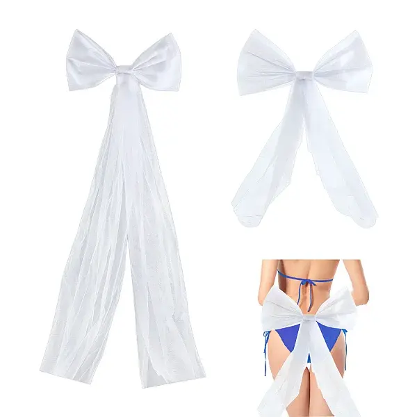 2Pcs 2 Styles Gauze Bowknot Ornaments