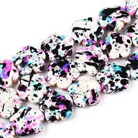 Spray Painted Synthetic Turquoise Beads Strands